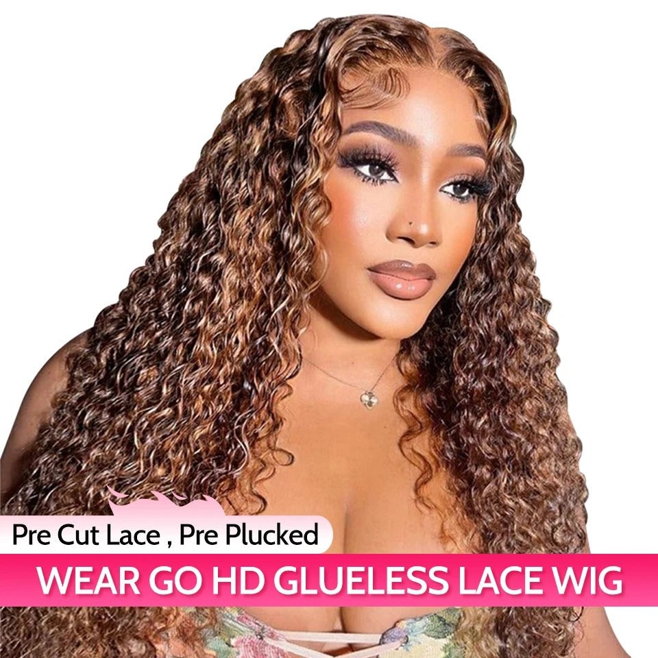 Wear & Go Glueless Deep Wave Wig – No Glue, Just Gorgeous - HalleBeauty